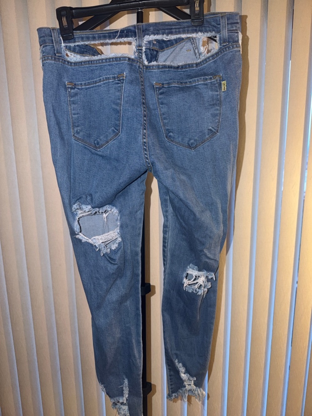 Women’s Distressed Blue Denim Jeans